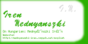 iren mednyanszki business card